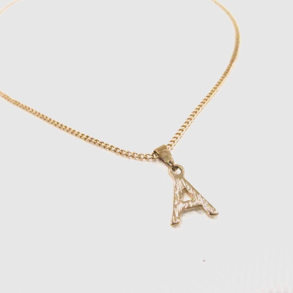 GOLD 'A' NECKLACE